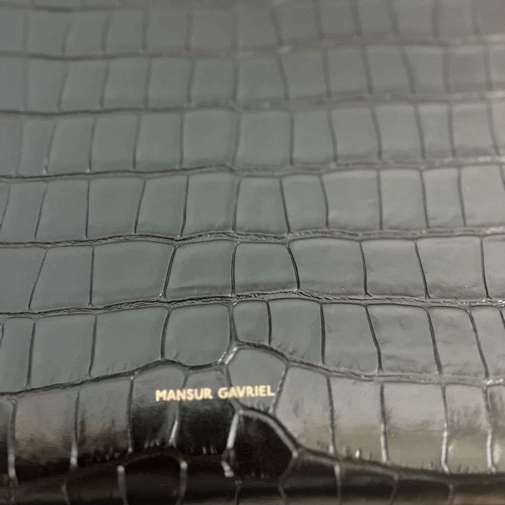 Mansur Gavriel Elegant Bag Croc Black NWOT - Picture 4 of 6